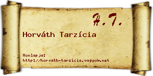 Horváth Tarzícia névjegykártya